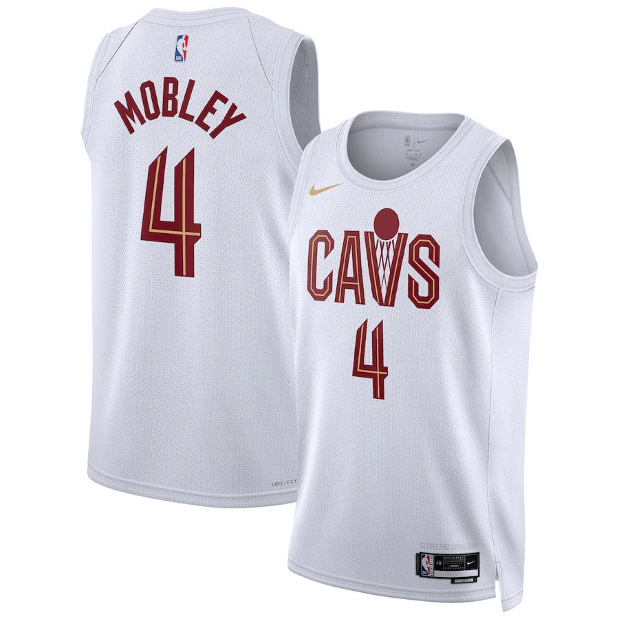 Men Cleveland Cavaliers 4 Evan Mobley Nike White Association Edition 2022-23 Swingman NBA Jersey